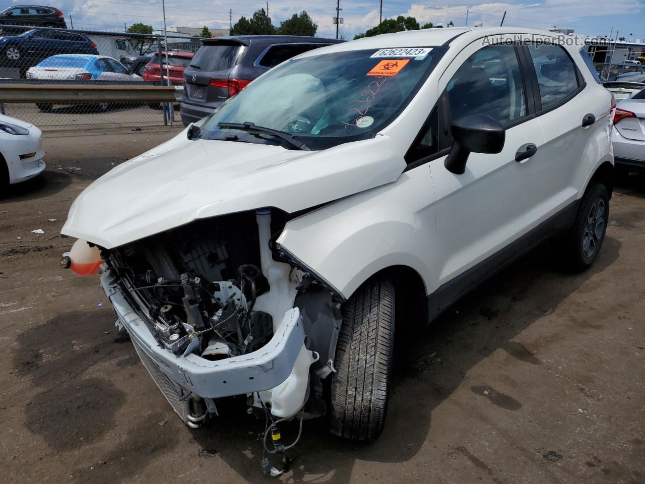 2020 Ford Ecosport S White vin: MAJ6S3FL6LC390747