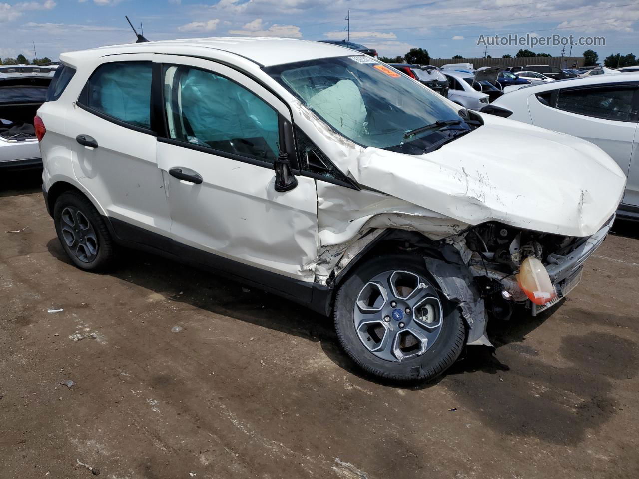 2020 Ford Ecosport S White vin: MAJ6S3FL6LC390747