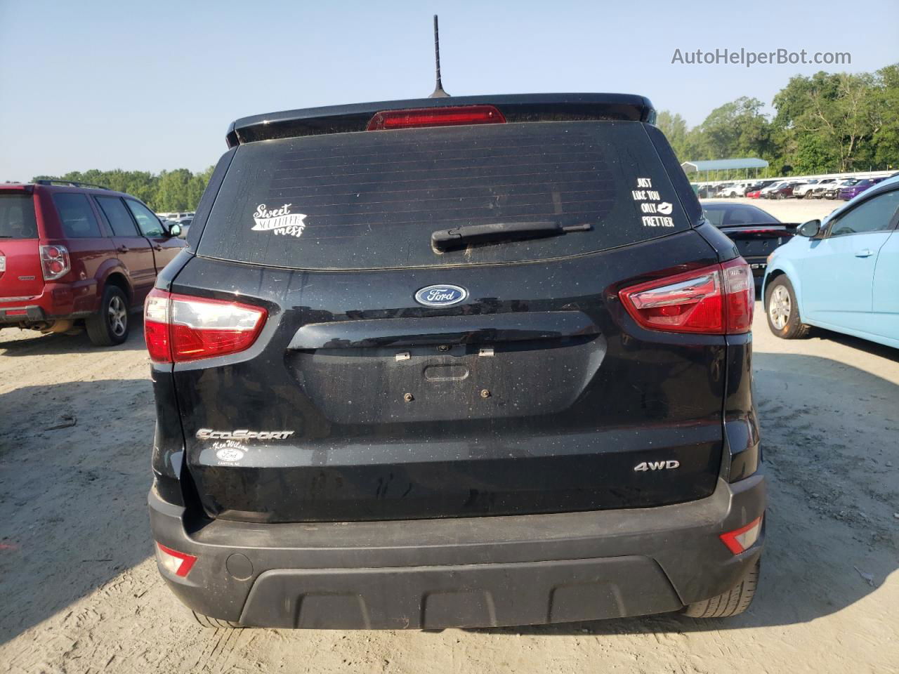 2020 Ford Ecosport S Black vin: MAJ6S3FL7LC357935