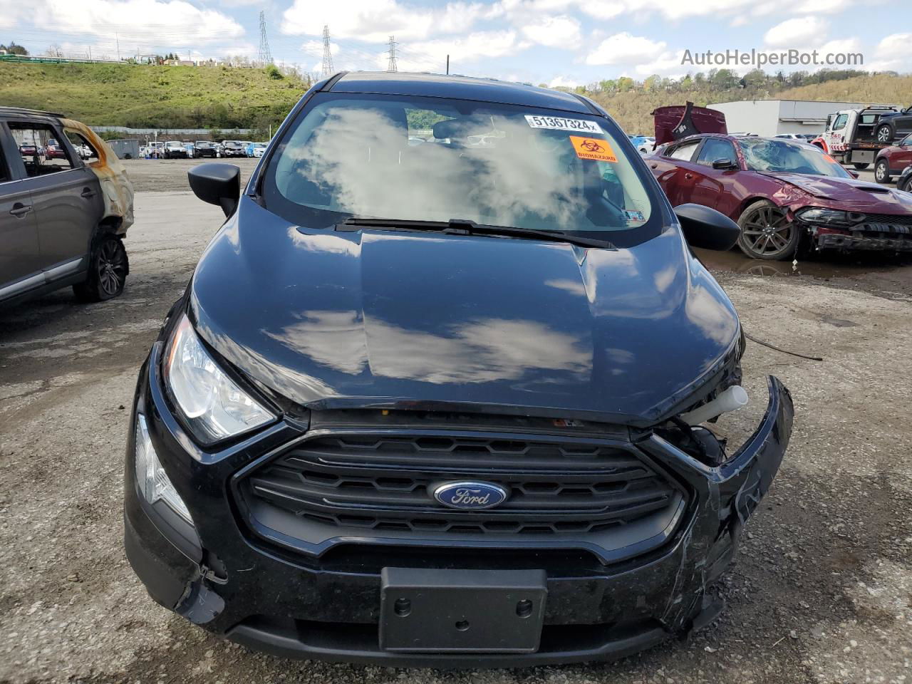 2020 Ford Ecosport S Black vin: MAJ6S3FL7LC388747