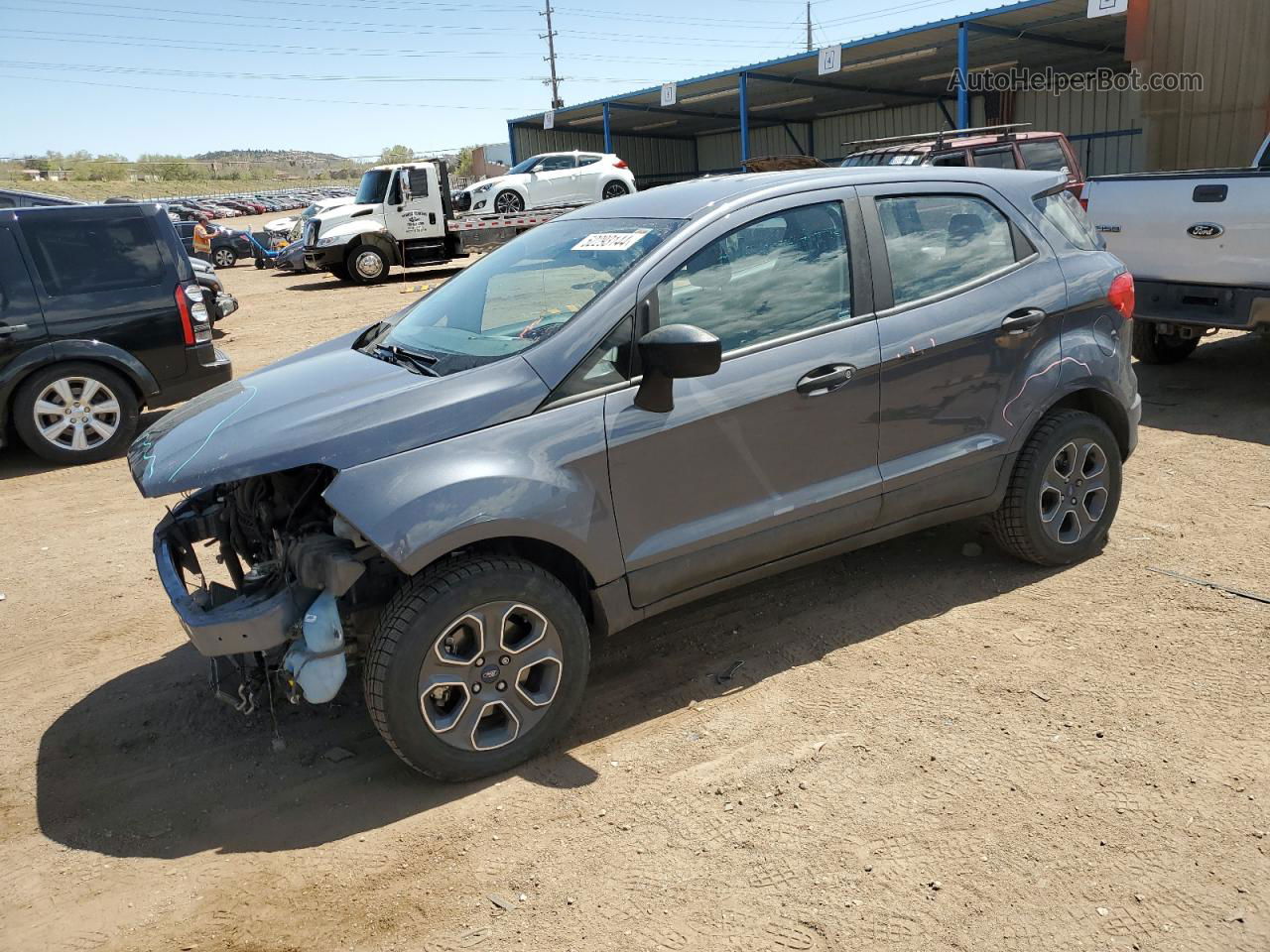 2019 Ford Ecosport S Gray vin: MAJ6S3FLXKC309408