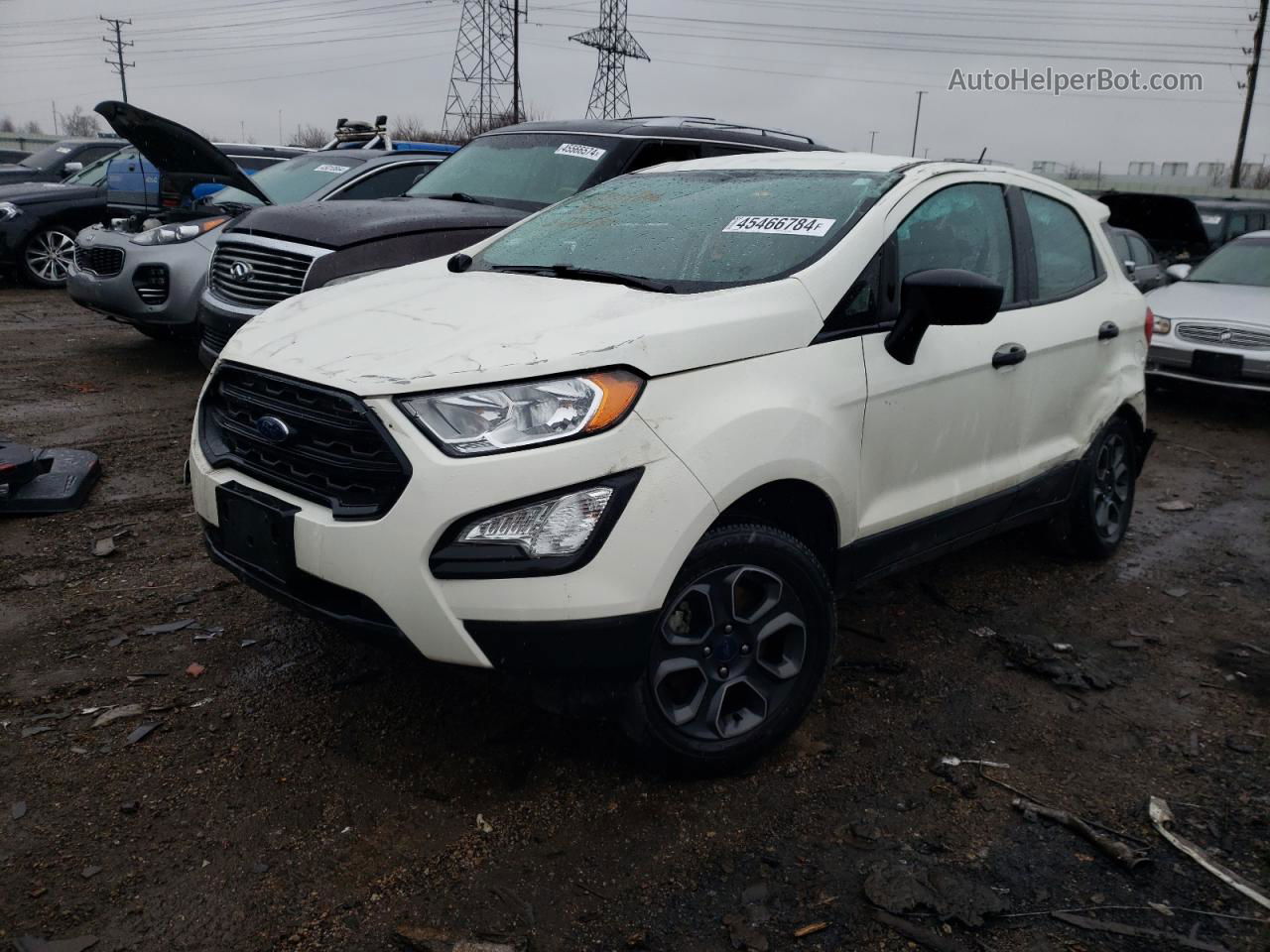 2020 Ford Ecosport S White vin: MAJ6S3FLXLC368430