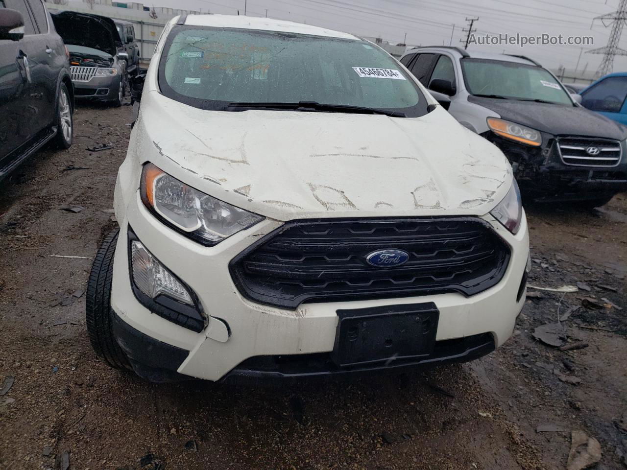 2020 Ford Ecosport S White vin: MAJ6S3FLXLC368430