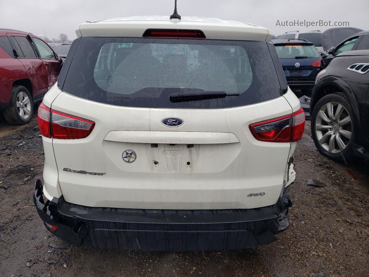 2020 Ford Ecosport S White vin: MAJ6S3FLXLC368430