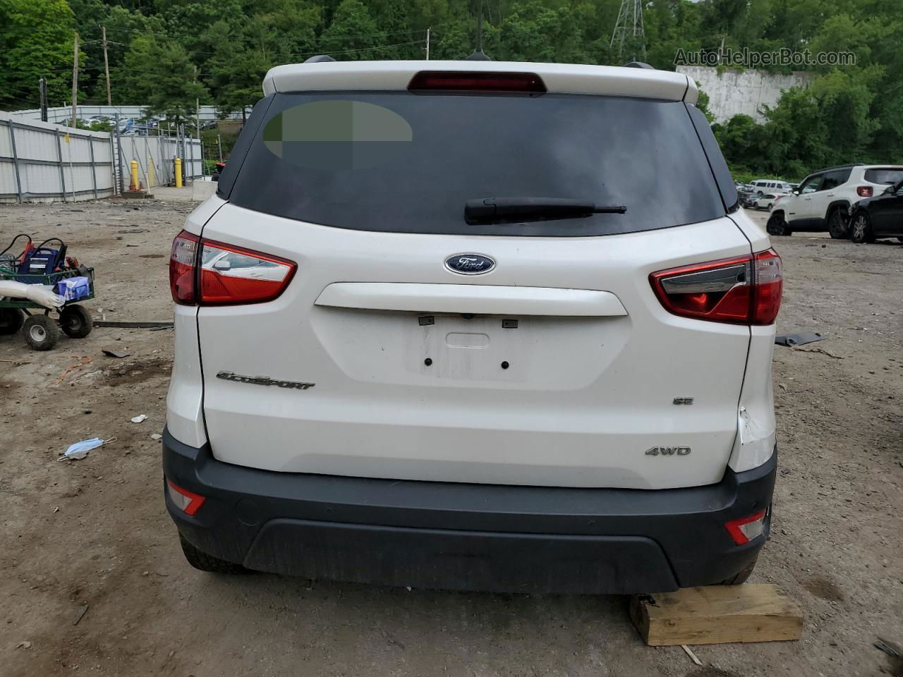 2019 Ford Ecosport Se White vin: MAJ6S3GL0KC289166