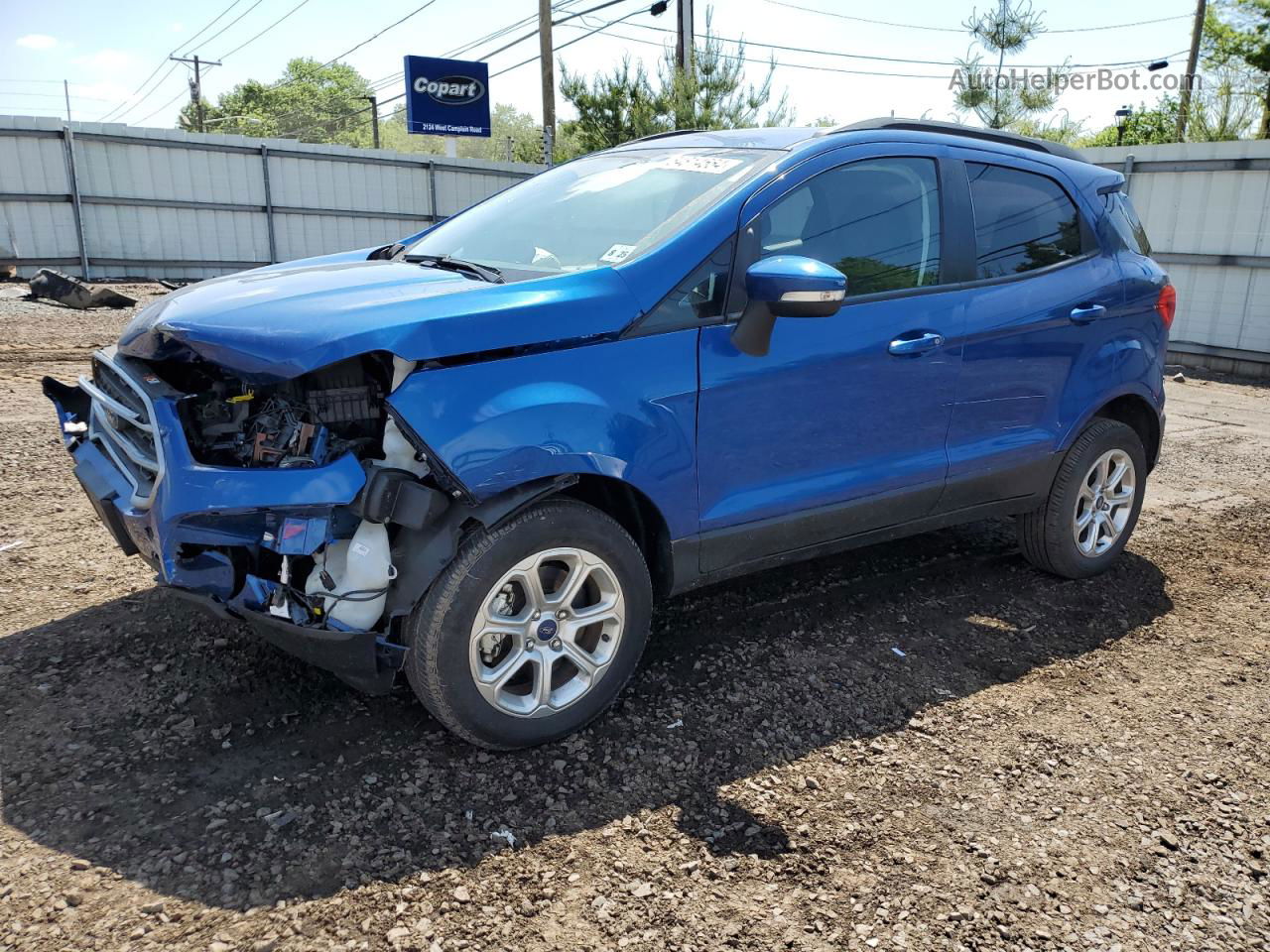 2020 Ford Ecosport Se Blue vin: MAJ6S3GL0LC325231