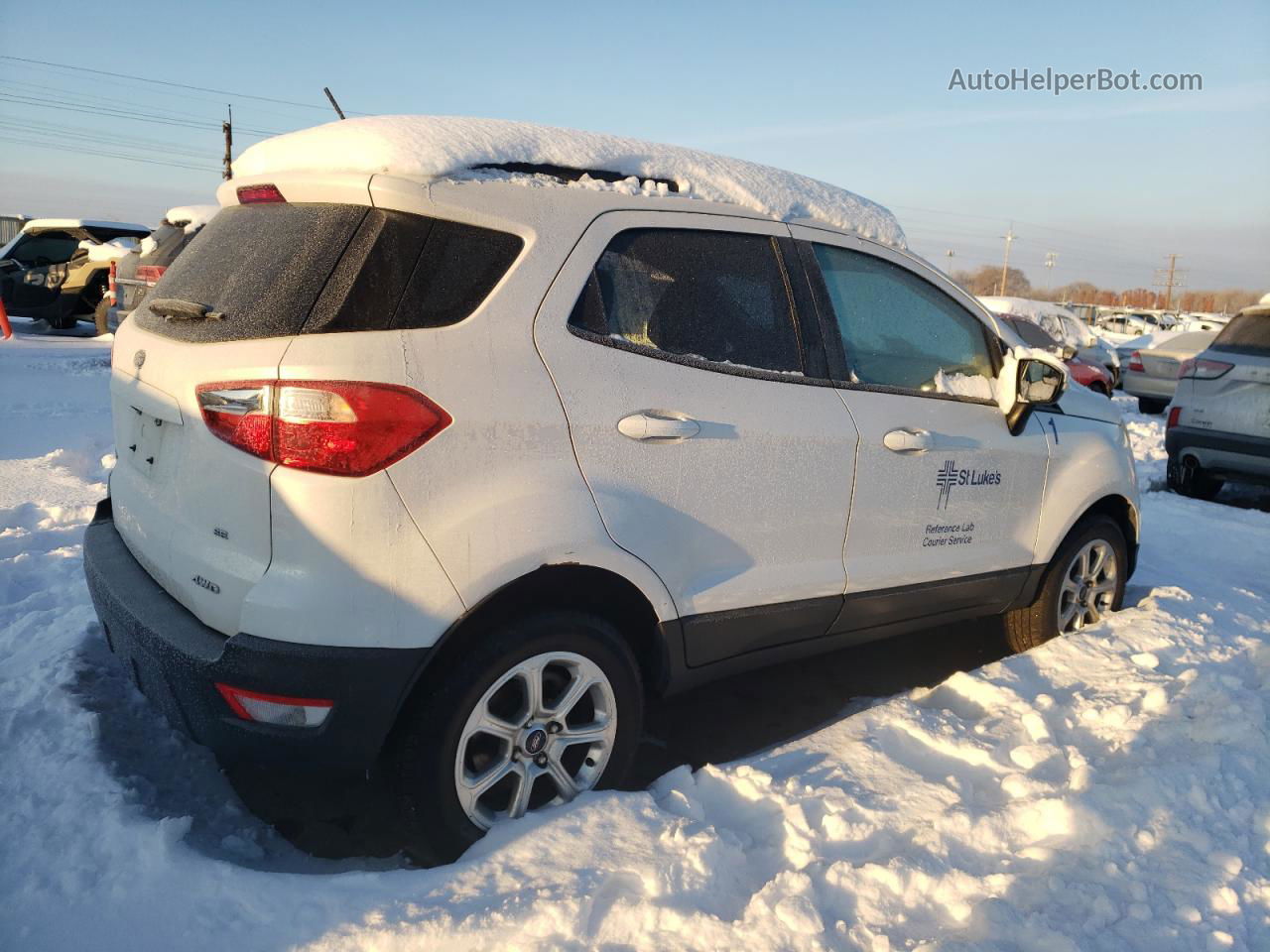 2019 Ford Ecosport Se White vin: MAJ6S3GL1KC257522