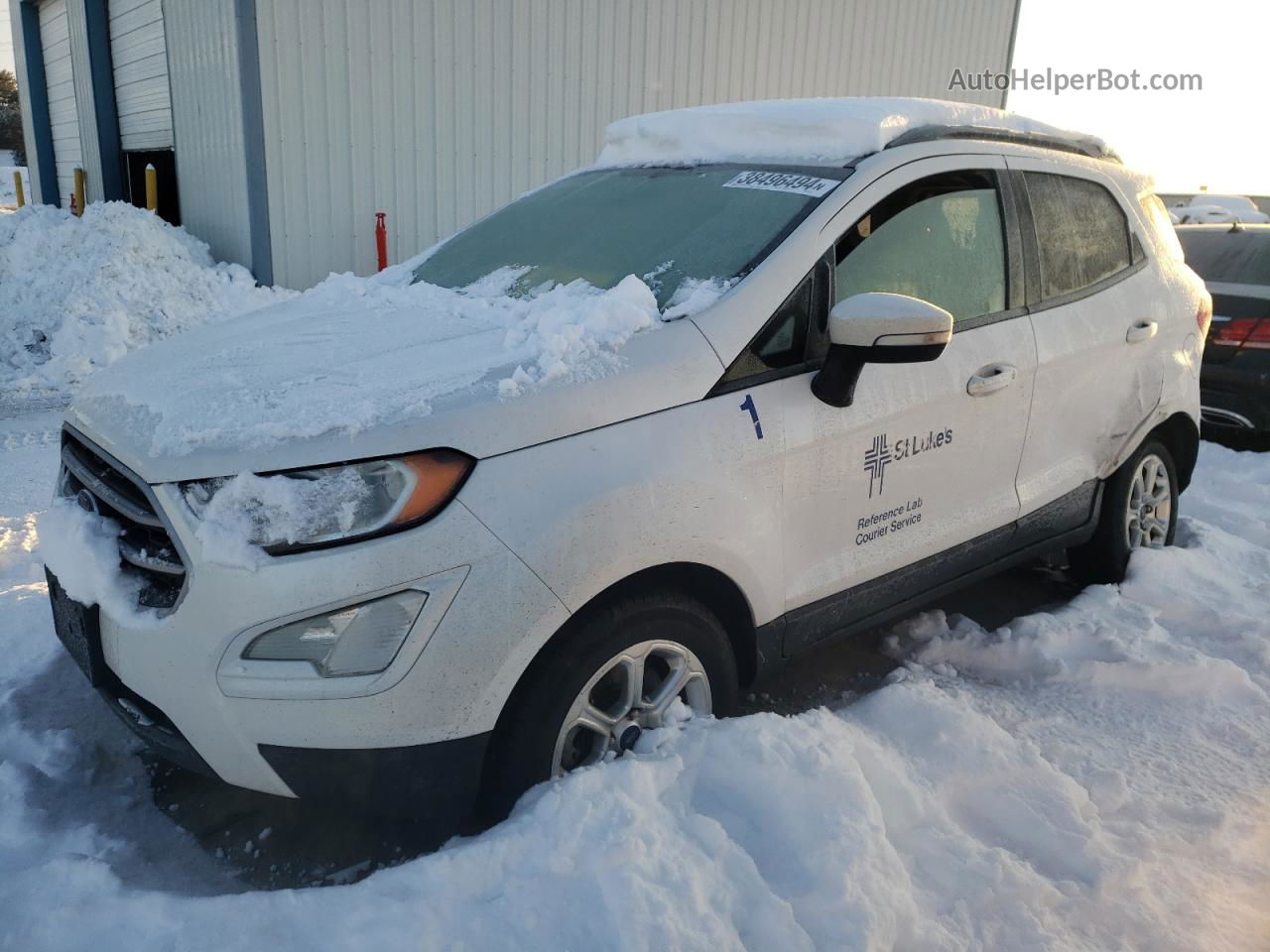 2019 Ford Ecosport Se White vin: MAJ6S3GL1KC257522