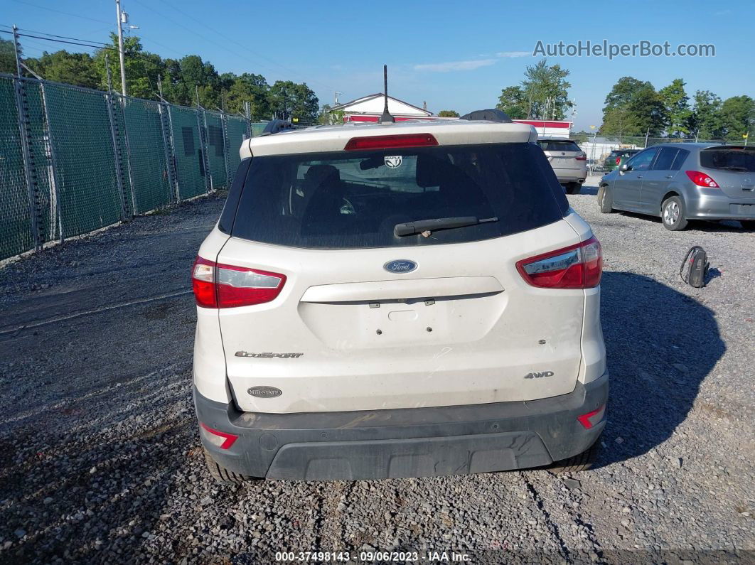 2019 Ford Ecosport Se White vin: MAJ6S3GL1KC271470