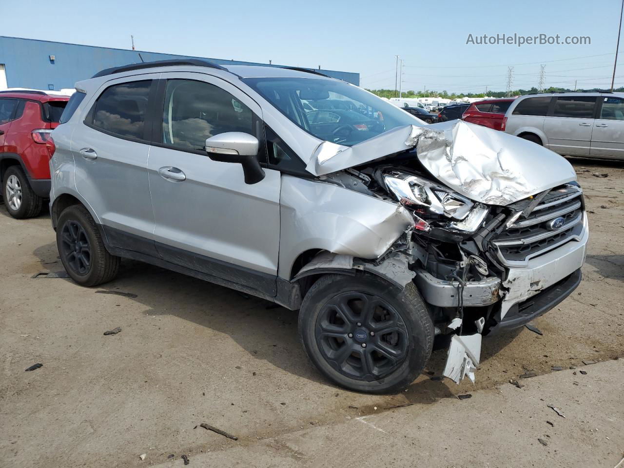 2019 Ford Ecosport Se Silver vin: MAJ6S3GL1KC293145