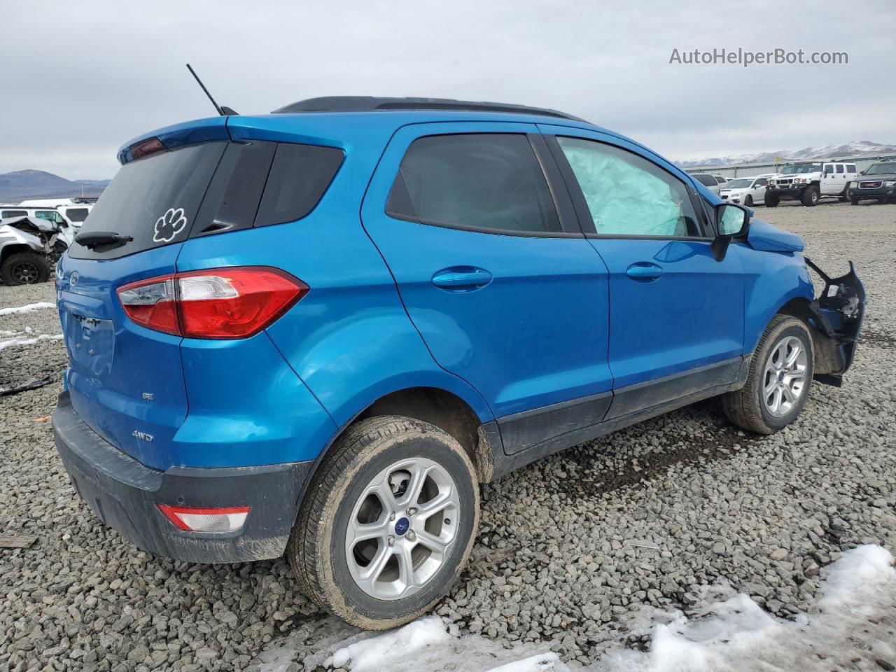 2019 Ford Ecosport Se Blue vin: MAJ6S3GL1KC309411