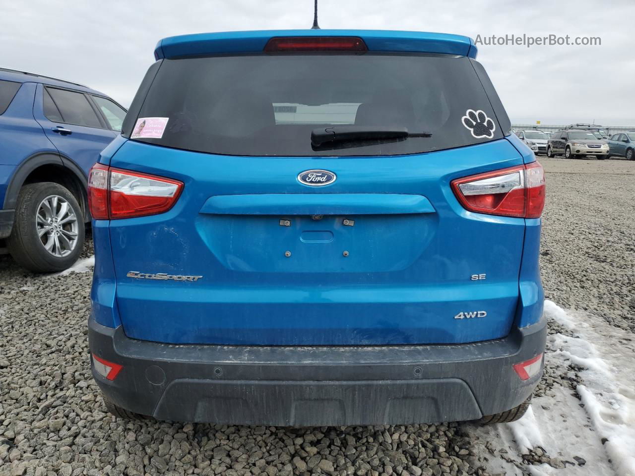 2019 Ford Ecosport Se Blue vin: MAJ6S3GL1KC309411