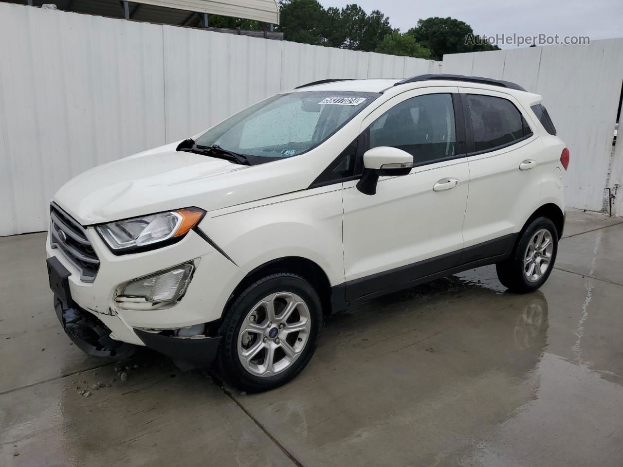 2020 Ford Ecosport Se Белый vin: MAJ6S3GL1LC332379