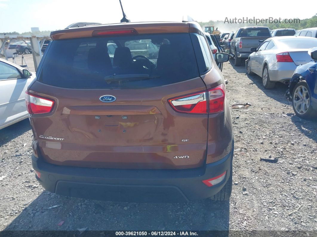 2019 Ford Ecosport Se Orange vin: MAJ6S3GL2KC250255