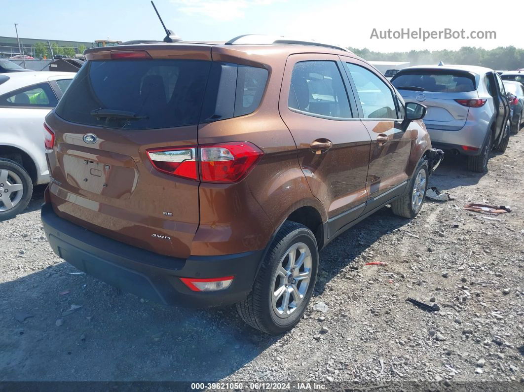 2019 Ford Ecosport Se Orange vin: MAJ6S3GL2KC250255