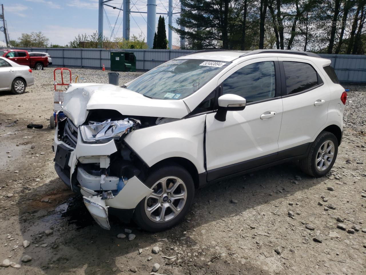 2019 Ford Ecosport Se White vin: MAJ6S3GL2KC258727