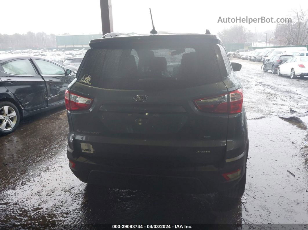 2019 Ford Ecosport Se Gray vin: MAJ6S3GL2KC264396