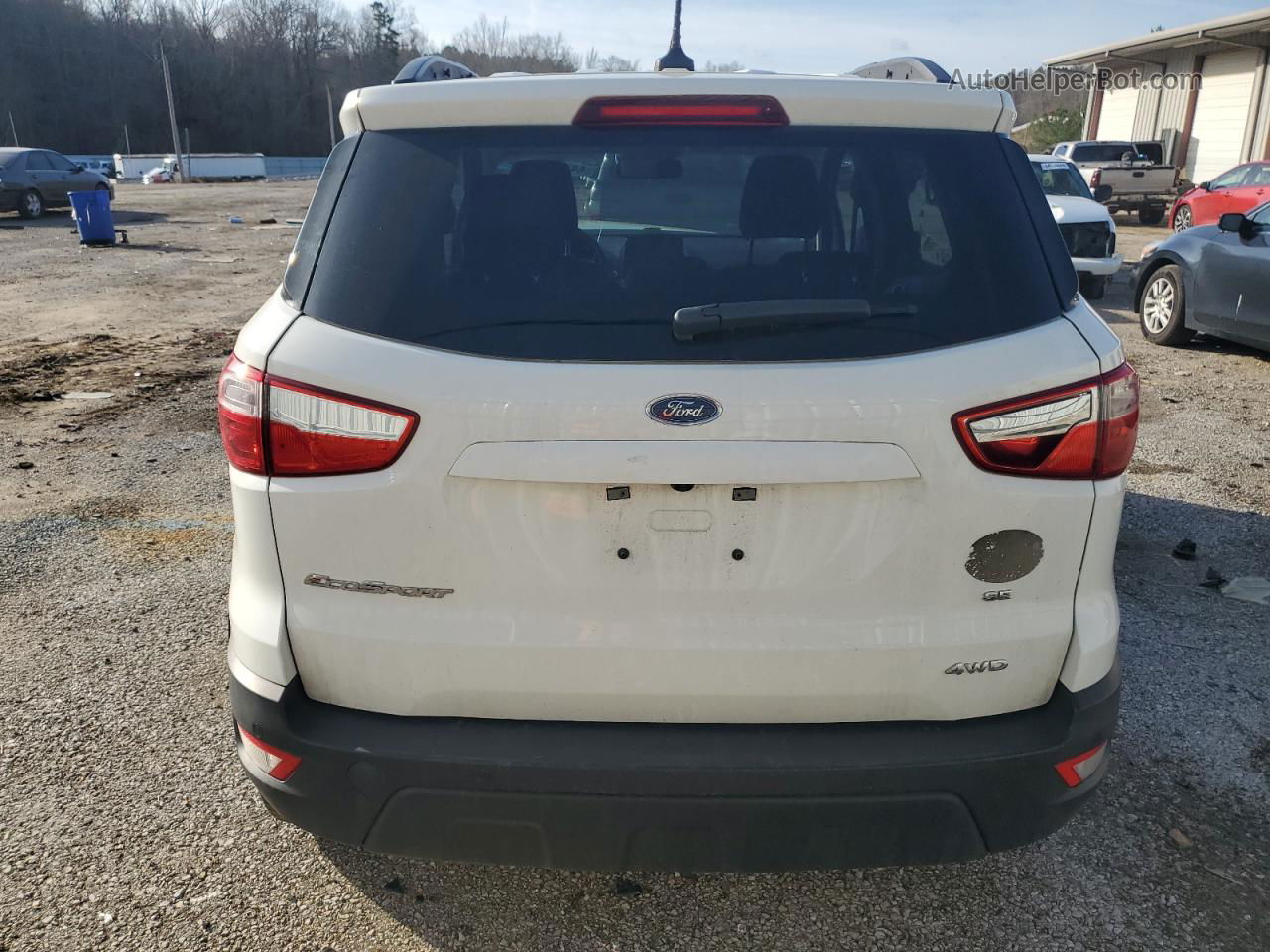 2019 Ford Ecosport Se White vin: MAJ6S3GL2KC269517