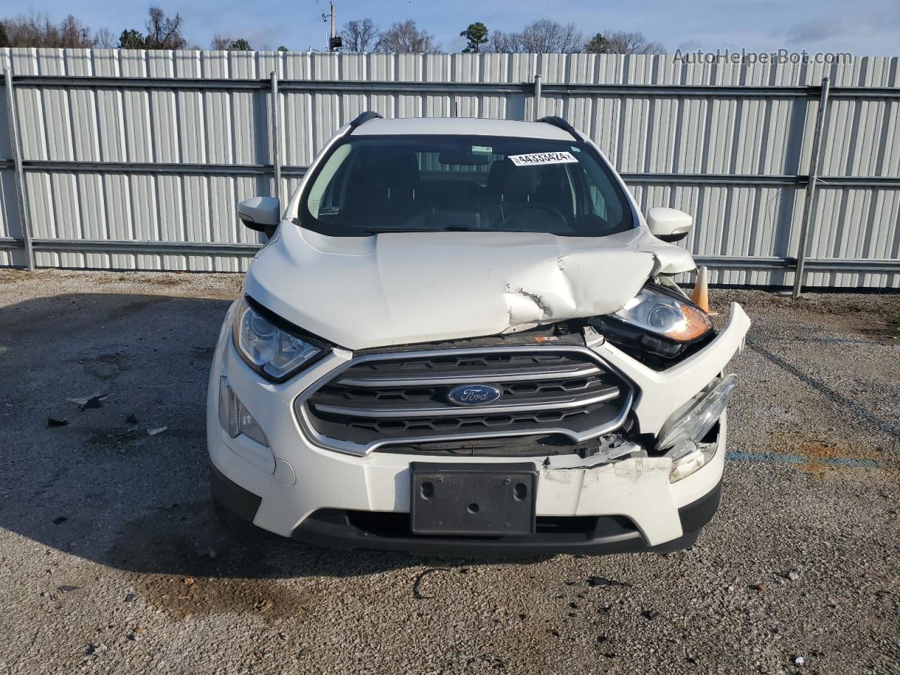 2019 Ford Ecosport Se White vin: MAJ6S3GL2KC269517