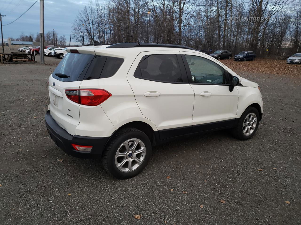 2019 Ford Ecosport Se White vin: MAJ6S3GL2KC289914