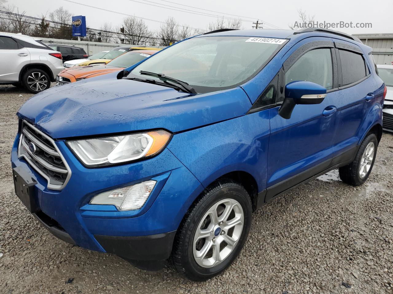 2019 Ford Ecosport Se Blue vin: MAJ6S3GL2KC304671