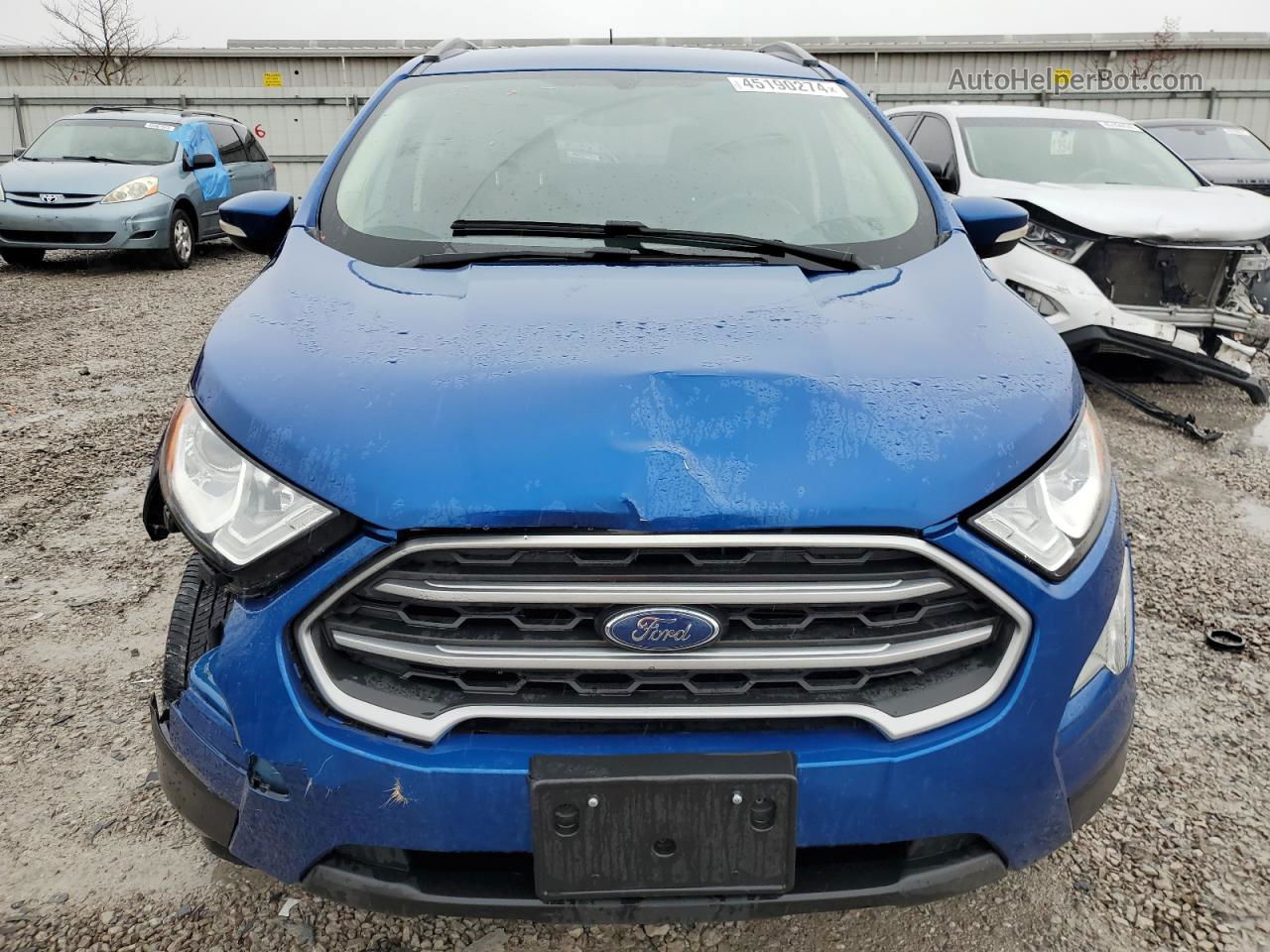 2019 Ford Ecosport Se Blue vin: MAJ6S3GL2KC304671