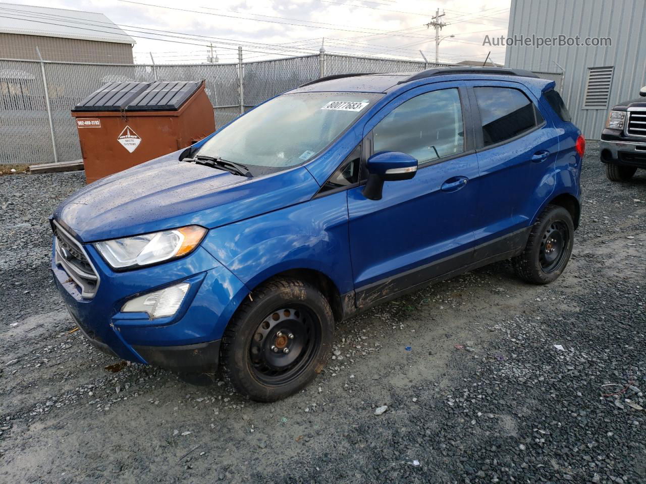 2019 Ford Ecosport Se Blue vin: MAJ6S3GL3KC255075