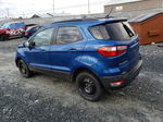 2019 Ford Ecosport Se Синий vin: MAJ6S3GL3KC255075