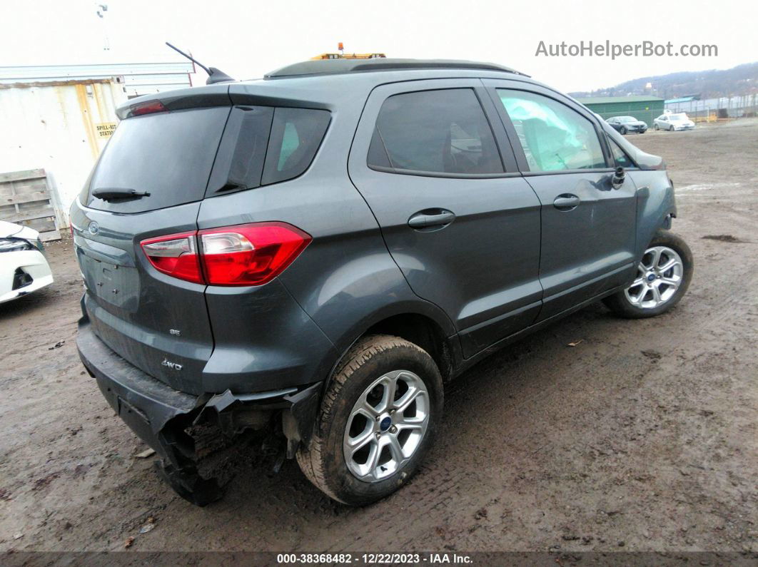 2019 Ford Ecosport Se Gray vin: MAJ6S3GL3KC277545