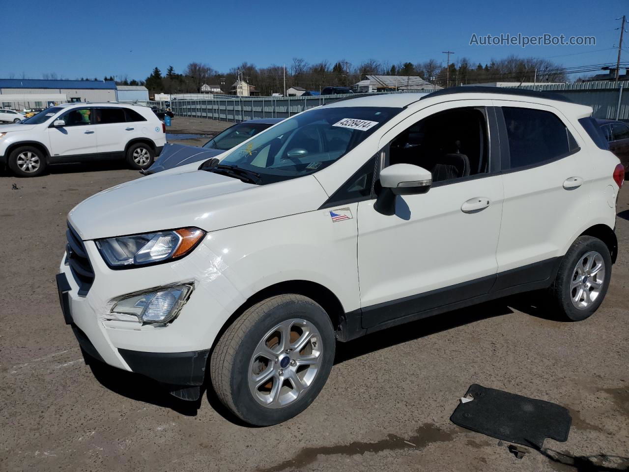 2019 Ford Ecosport Se White vin: MAJ6S3GL3KC283412