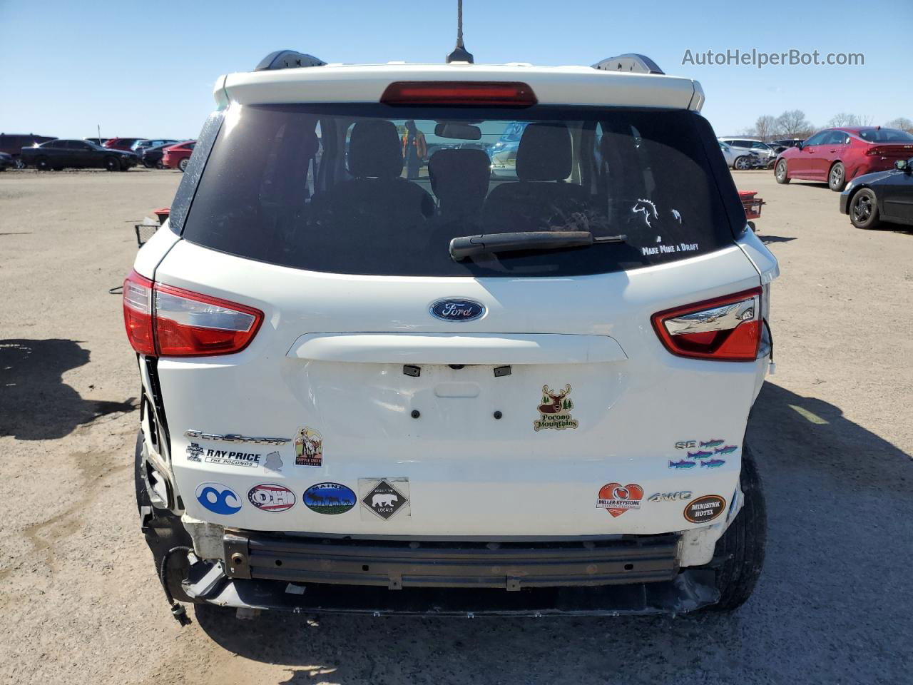 2019 Ford Ecosport Se Белый vin: MAJ6S3GL3KC283412