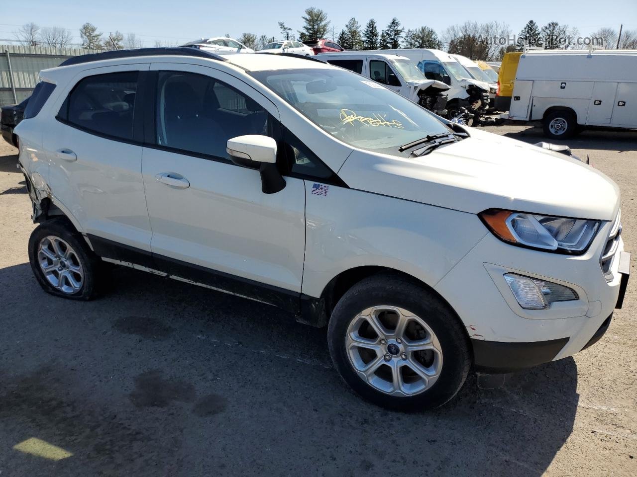 2019 Ford Ecosport Se White vin: MAJ6S3GL3KC283412