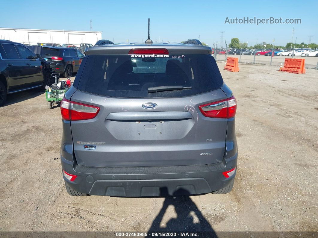 2019 Ford Ecosport Se Gray vin: MAJ6S3GL4KC290854