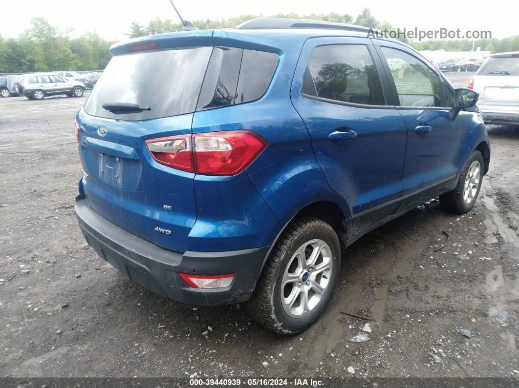 2019 Ford Ecosport Se Синий vin: MAJ6S3GL4KC298310