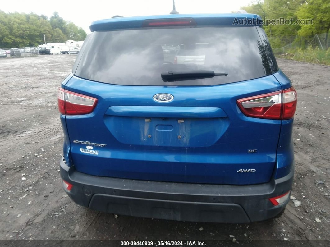 2019 Ford Ecosport Se Синий vin: MAJ6S3GL4KC298310