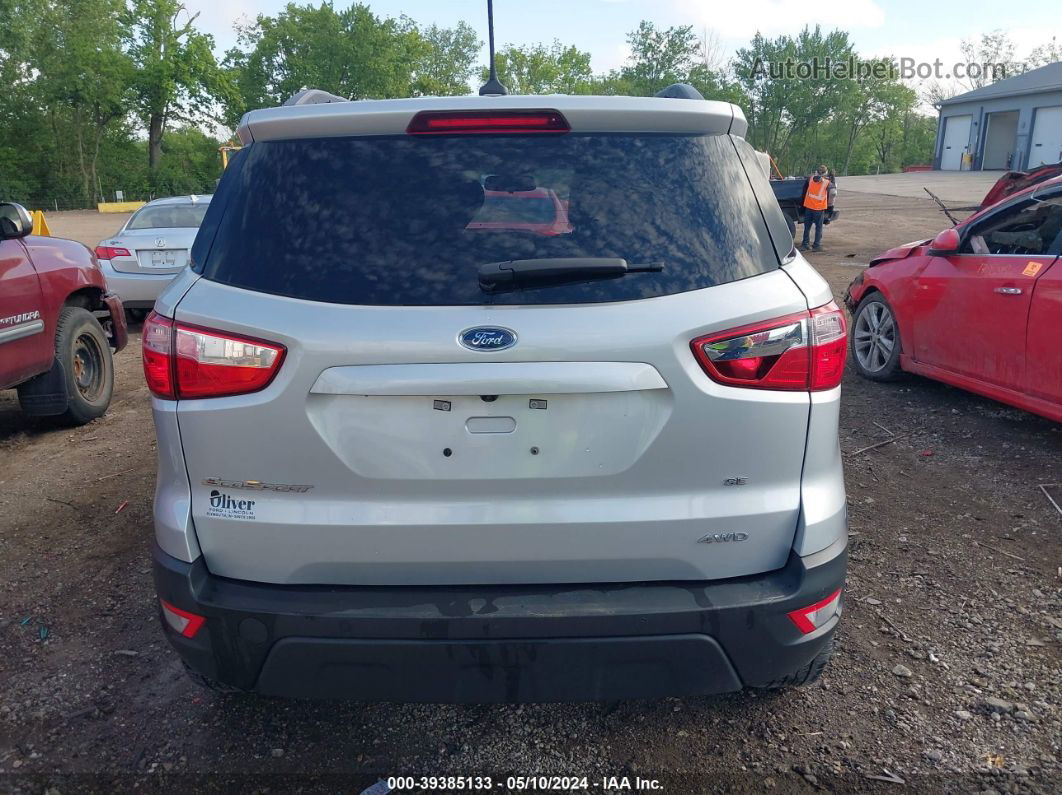 2019 Ford Ecosport Se Silver vin: MAJ6S3GL4KC304901