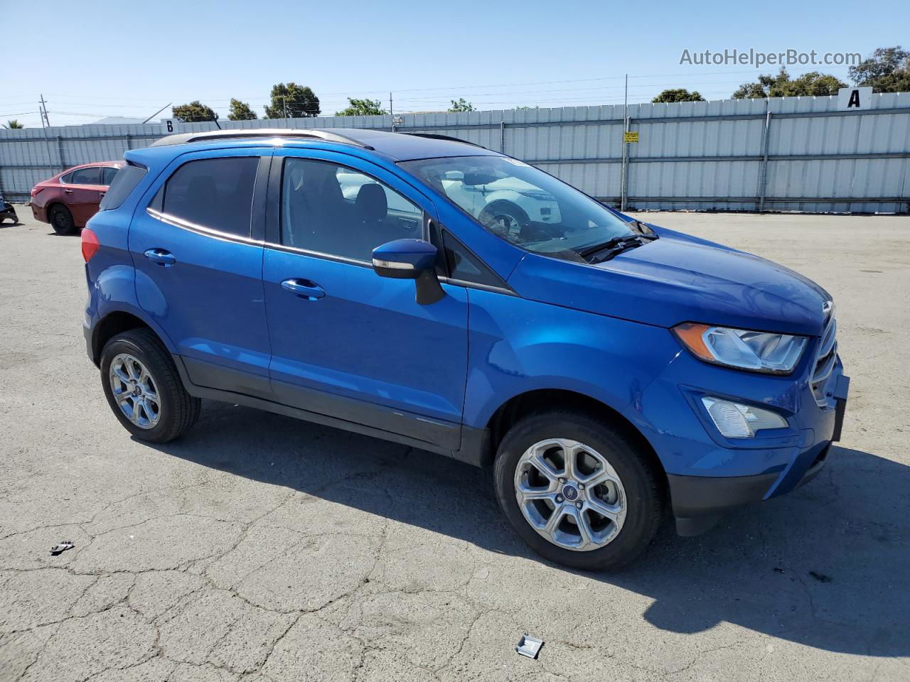 2020 Ford Ecosport Se Синий vin: MAJ6S3GL4LC316354