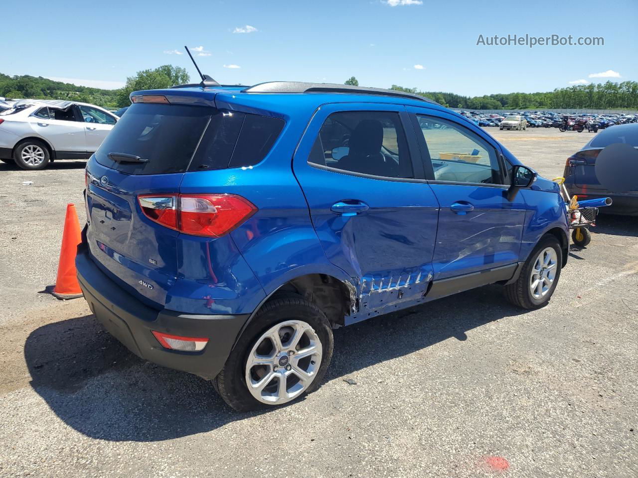 2020 Ford Ecosport Se Blue vin: MAJ6S3GL4LC323238