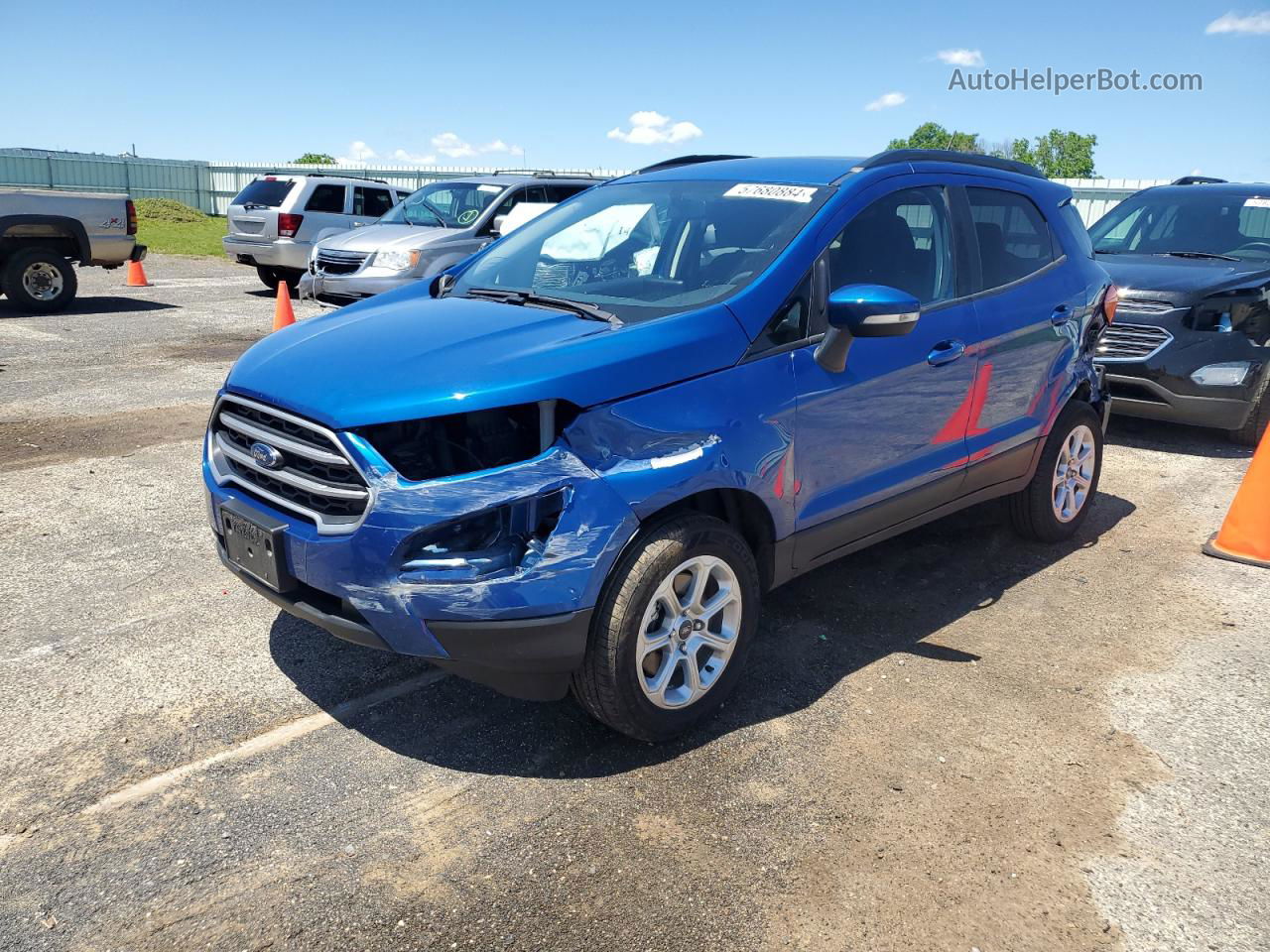2020 Ford Ecosport Se Blue vin: MAJ6S3GL4LC323238