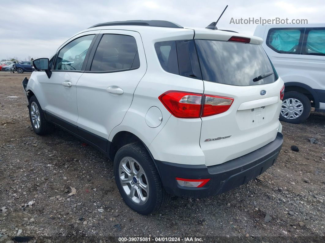 2019 Ford Ecosport Se White vin: MAJ6S3GL5KC263193