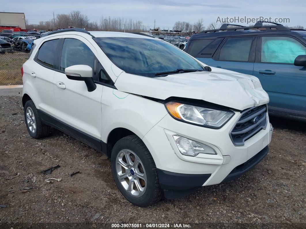 2019 Ford Ecosport Se White vin: MAJ6S3GL5KC263193