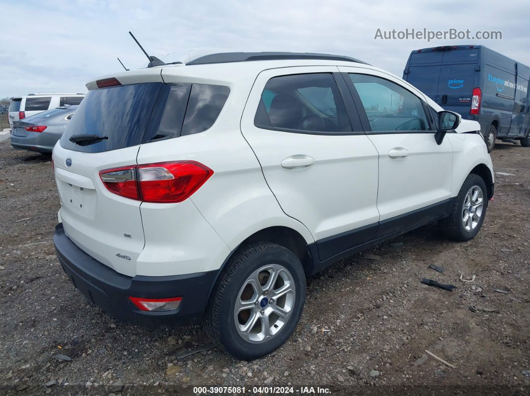 2019 Ford Ecosport Se White vin: MAJ6S3GL5KC263193