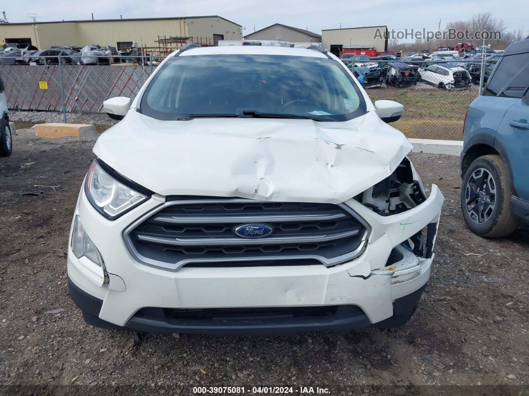 2019 Ford Ecosport Se White vin: MAJ6S3GL5KC263193