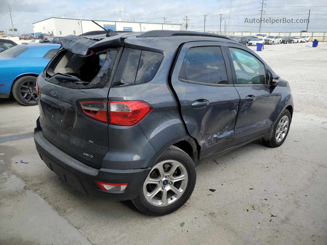 2019 Ford Ecosport Se Gray vin: MAJ6S3GL5KC271522