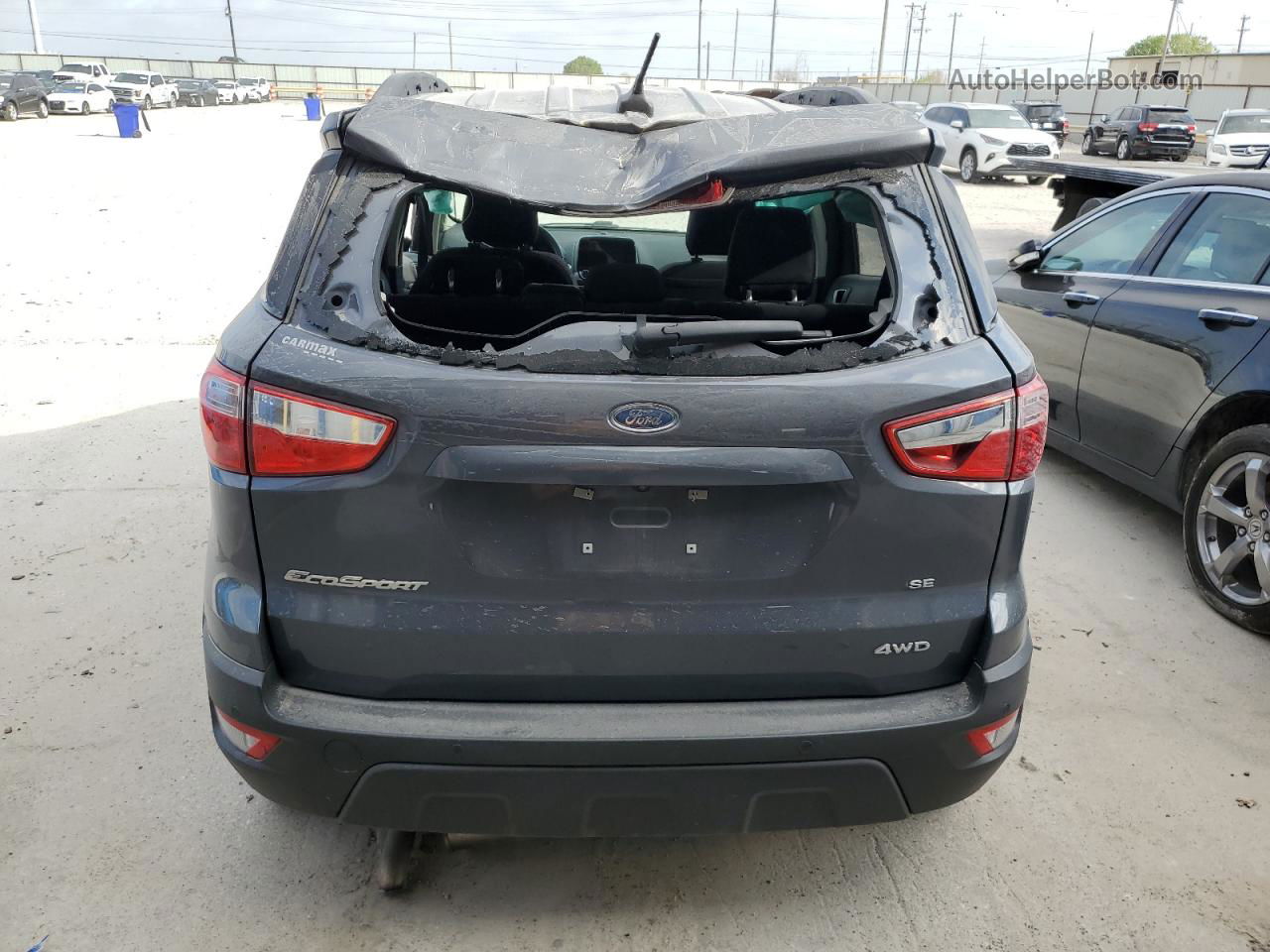 2019 Ford Ecosport Se Gray vin: MAJ6S3GL5KC271522