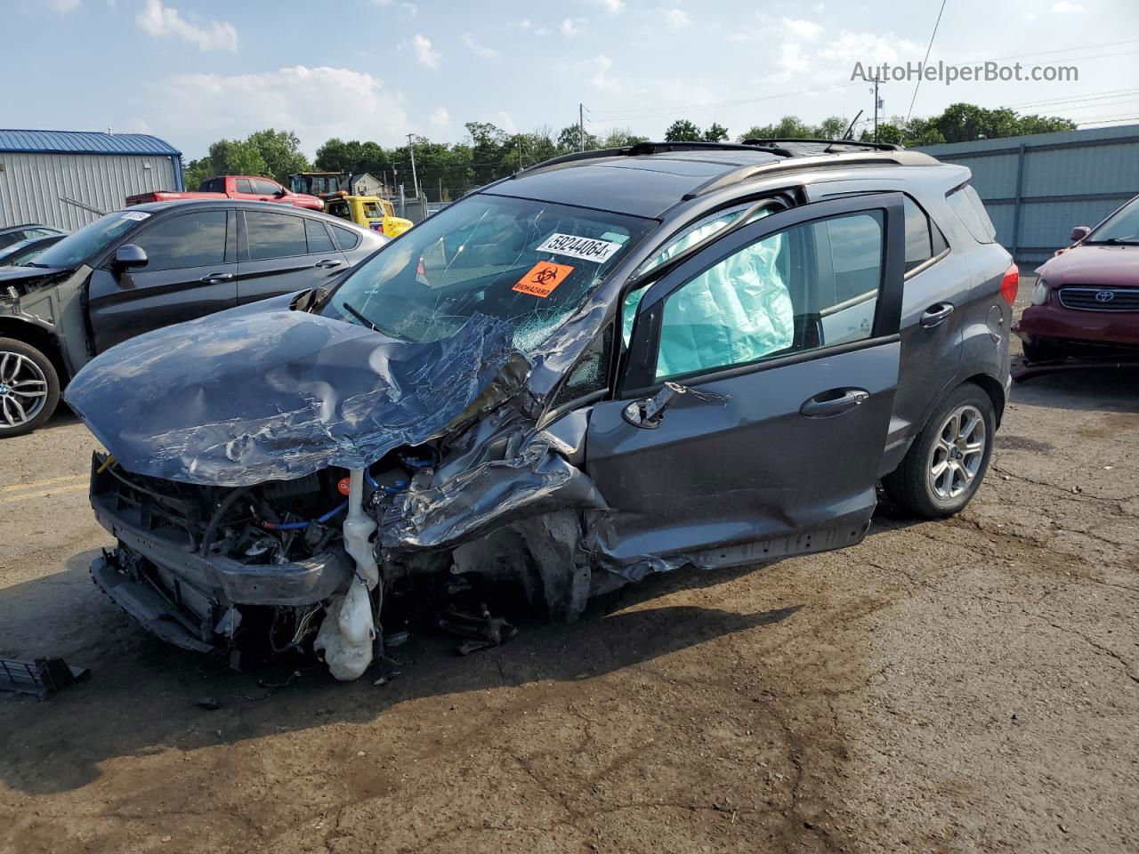 2019 Ford Ecosport Se Gray vin: MAJ6S3GL5KC303966