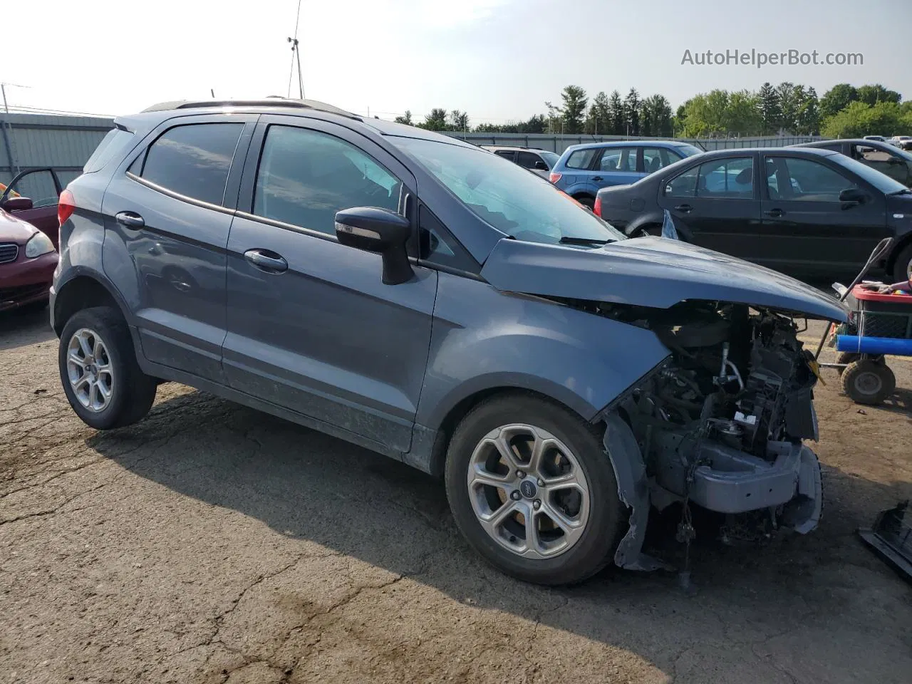 2019 Ford Ecosport Se Gray vin: MAJ6S3GL5KC303966