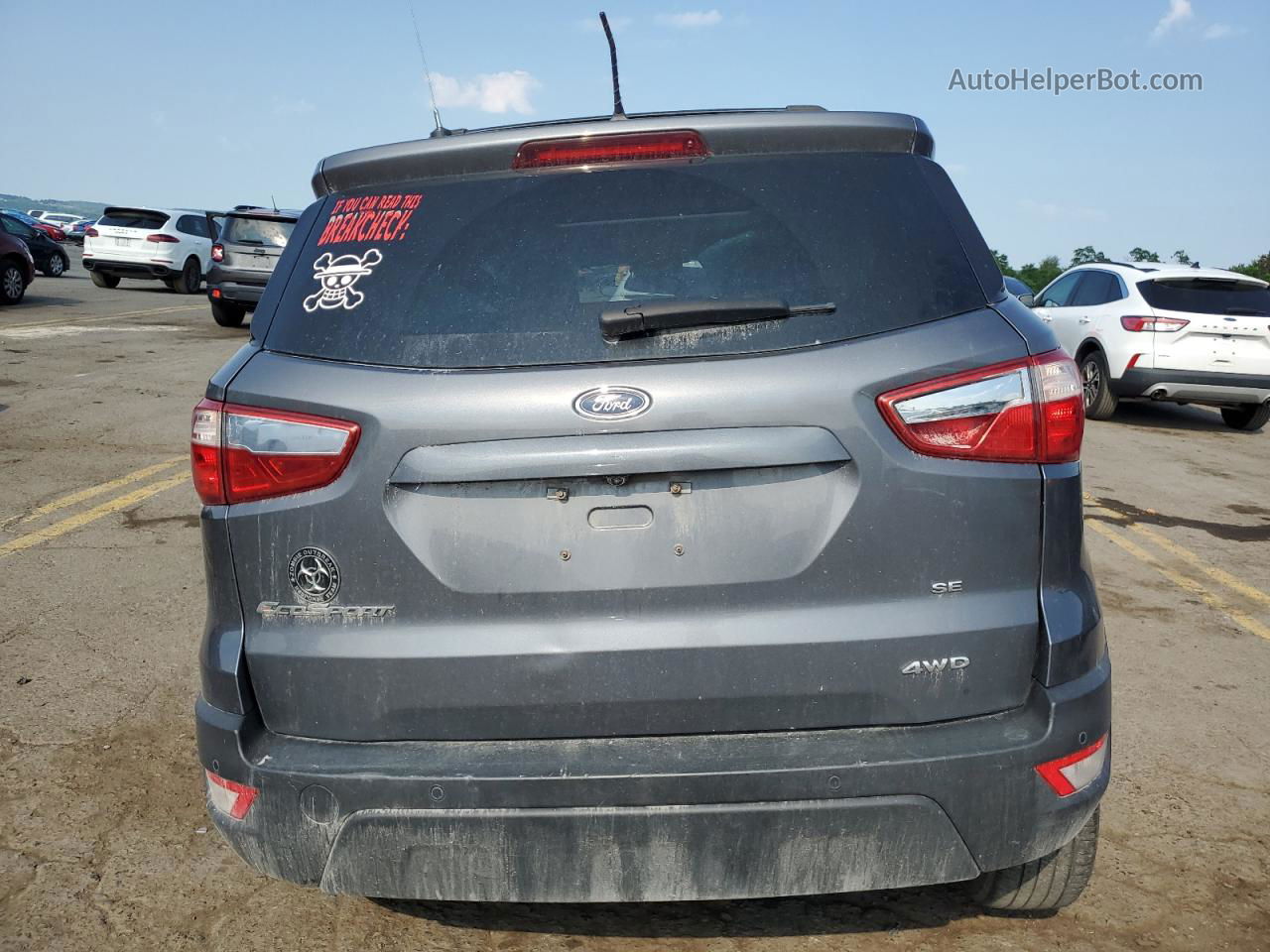 2019 Ford Ecosport Se Gray vin: MAJ6S3GL5KC303966