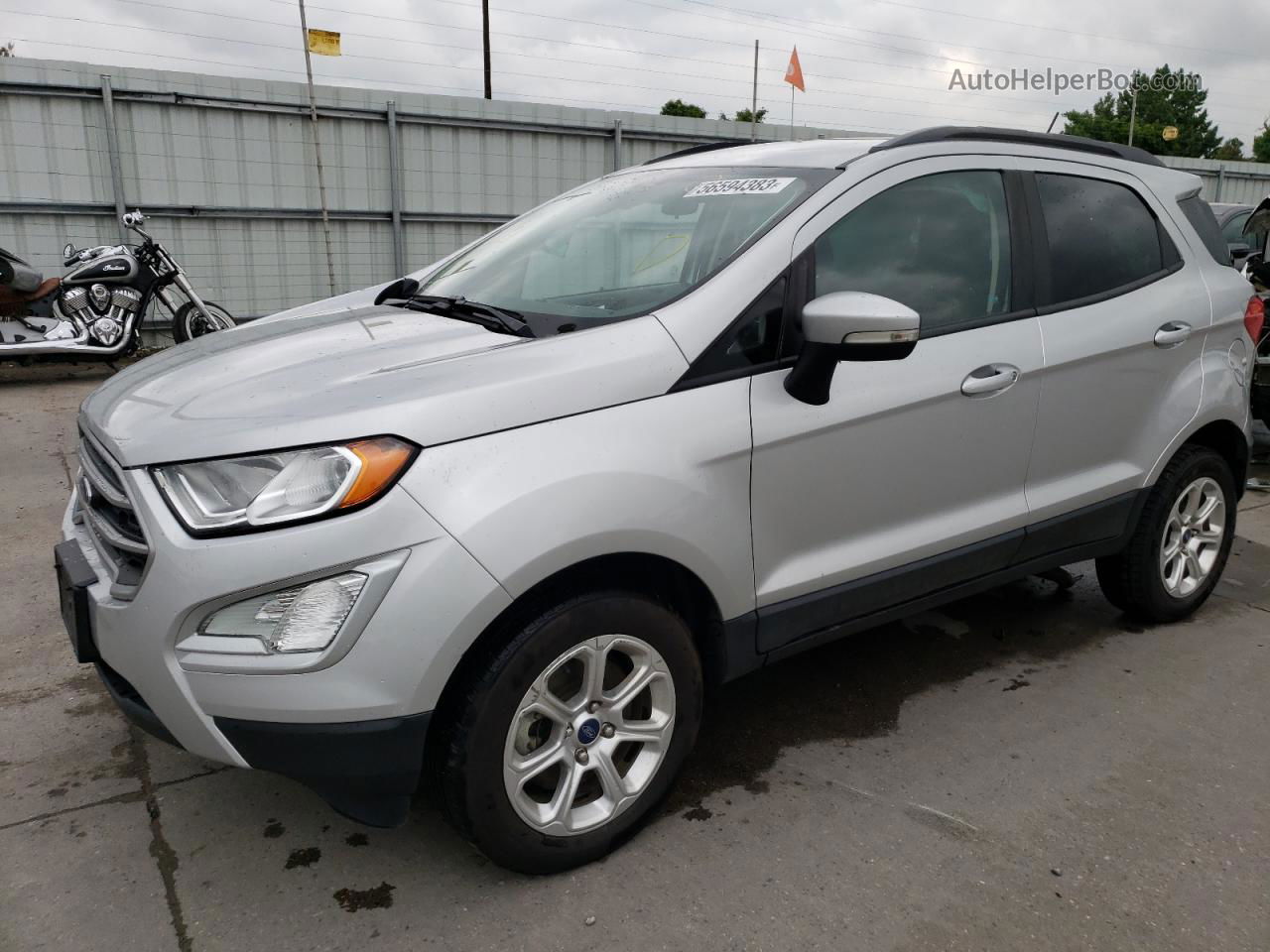 2019 Ford Ecosport Se Silver vin: MAJ6S3GL5KC307371