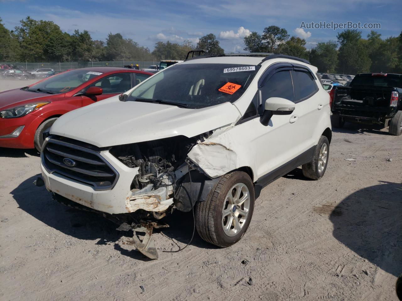 2020 Ford Ecosport Se White vin: MAJ6S3GL5LC338198